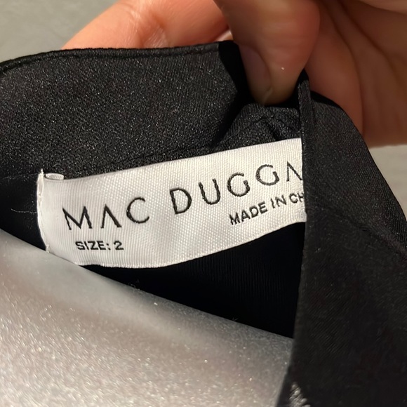 Mac Duggal 67848 FAUX WRAP LONG SLEEVE GOWN W/ APPLIQUÉ DETAIL NWT - Picture 8 of 14